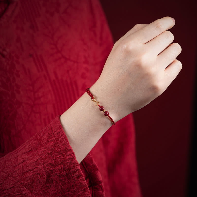 Pulsera del Hilo Rojo - Bendición de cinabrio