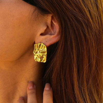 Pendientes Roca Dorado